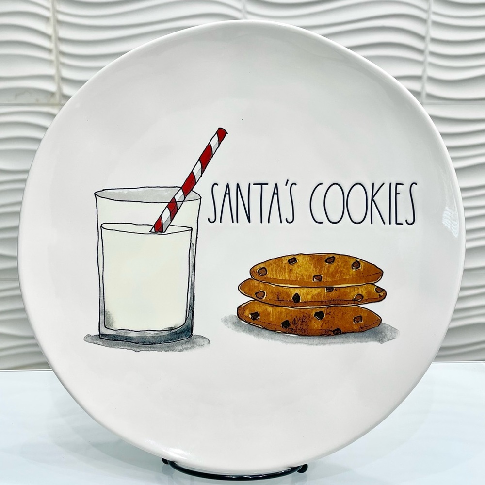 Rae Dunn SANTA’S COOKIES Plate🥛🍪
